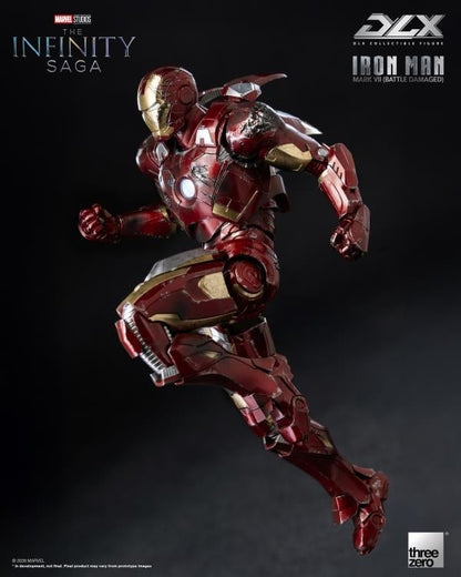 threezero Marvel Infinity Saga DLX Iron Man Mark 7 (Battle Damaged Ver.) 1/12 Scale 7-Inch Action Figure - View 6