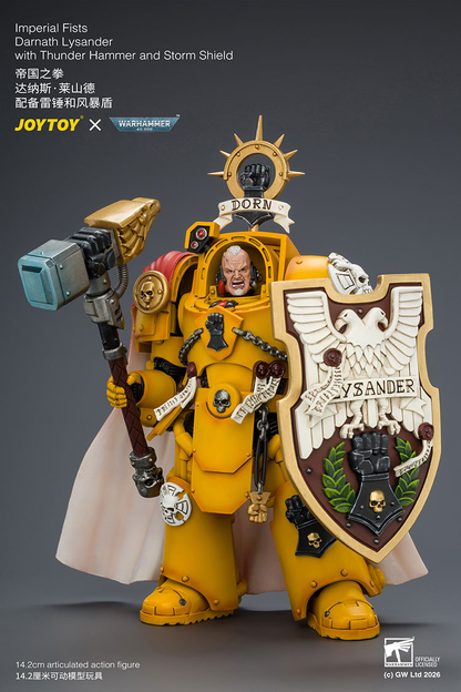 JoyToy Warhammer 40,000 Imperial Fists Darnath Lysander 1/18 Scale Plastic Action Figure 5.6-Inch - View 5