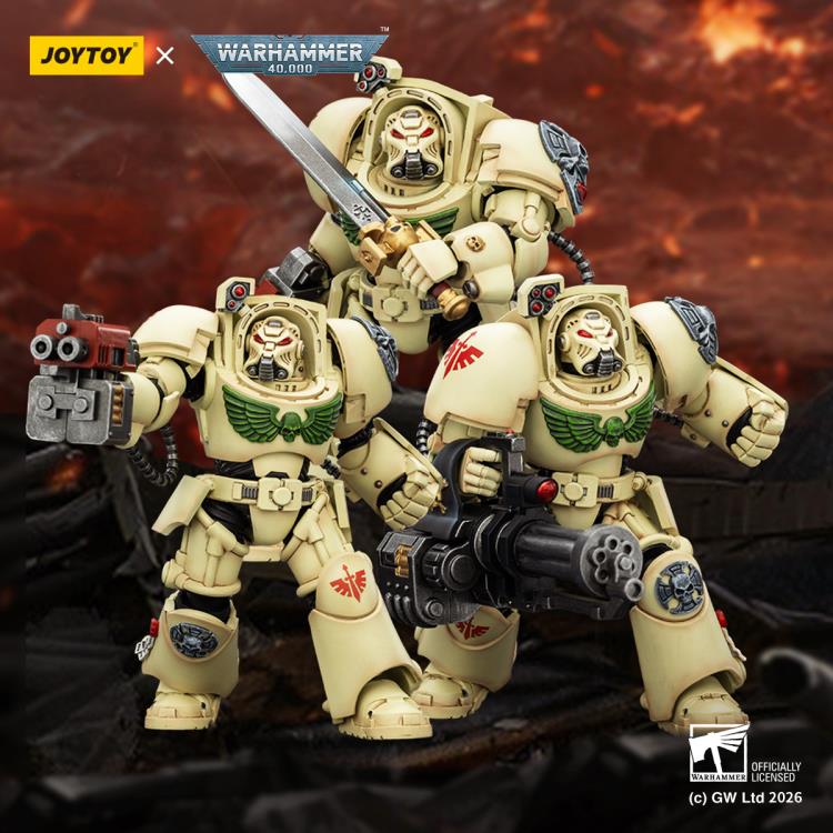 JoyToy Warhammer 40,000 Dark Angels Deathwing Terminator (Ver. 2) with Power Fist and Storm Bolter 1/18 Scale Action Figure - View 14