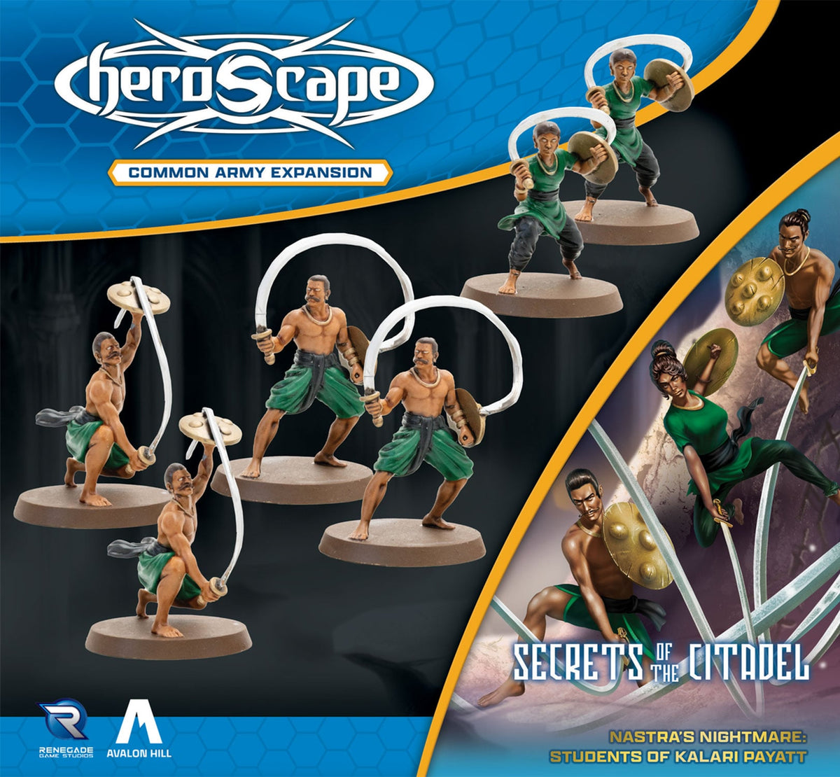 Renegade Game Studios Heroscape Secrets of the Citadel Students of Kalari Pyatt Common Army Expansion Unpainted - View 3
