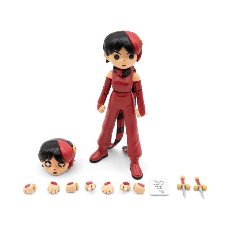Bottleneck Gallery Scott Pilgrim Knives Chau Oops All Red Variant Limited Edition 6-Inch Action Figure - View 5