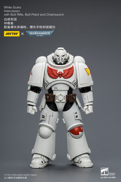 JoyToy Warhammer 40,000 White Scars Intercessor 1/18 Scale Plastic Action Figure 4.8-Inch - View 4
