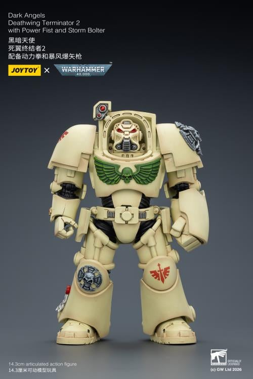 JoyToy Warhammer 40,000 Dark Angels Deathwing Terminator (Ver. 2) with Power Fist and Storm Bolter 1/18 Scale Action Figure - View 5