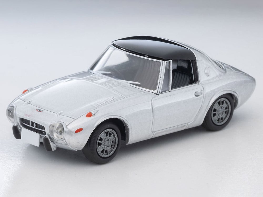 Tomytec Tomica Limited Vintage TLV-139c 1969 Toyota Sports 800 (Silver) with Custom Wheels 1/64 Scale Diecast Model - View 2