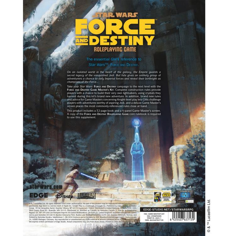 Star Space Star Wars Force and Destiny Game Master's Kit Roleplaying Game Accessory - View 4