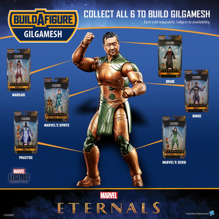 Hasbro Marvel Legends Eternals Wave 1 Set of 7 Action Figures (Gilgamesh BAF) 6-Inch - View 45
