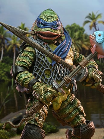 NECA Universal Monsters x Teenage Mutant Ninja Turtles Ultimate Leonardo as The Creature Figure