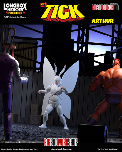 BigBadWorkShop The Tick Longbox Heroes Prestige Arthur 1/12 Scale Action Figure with 20 Points of Articulation - View 4