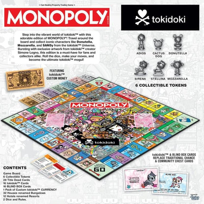 USAopoly Monopoly: Tokidoki Edition Property-Trading Board Game - View 7