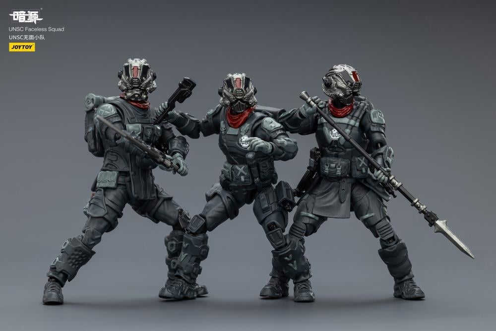 JoyToy Dark Source UNSC Faceless Squad 1/25 Scale 3-Inch Action Figure Set - View 5
