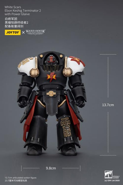 JoyToy Warhammer The Horus Heresy White Scars Ebon Keshig Terminator with Power Glaive 1/18 Scale Action Figure (Ver. 2) - View 13