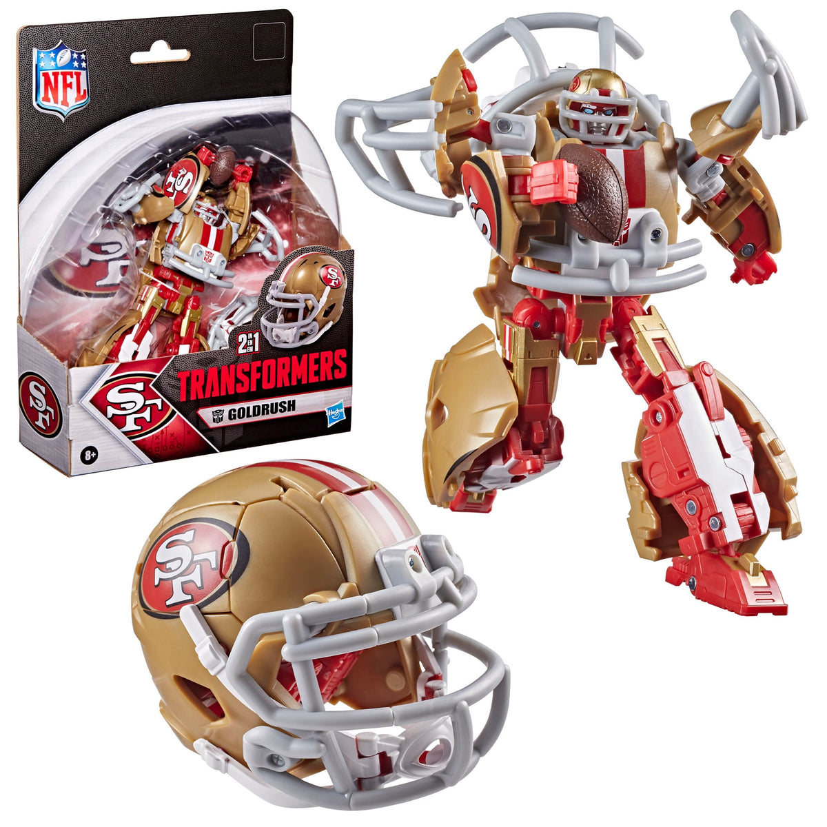 Hasbro Transformers Collaborative NFL x Transformers San Francisco 49ers Goldrush 5.5-Inch Action Figure - View 6