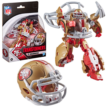 Hasbro Transformers Collaborative NFL x Transformers San Francisco 49ers Goldrush 5.5-Inch Action Figure - View 6