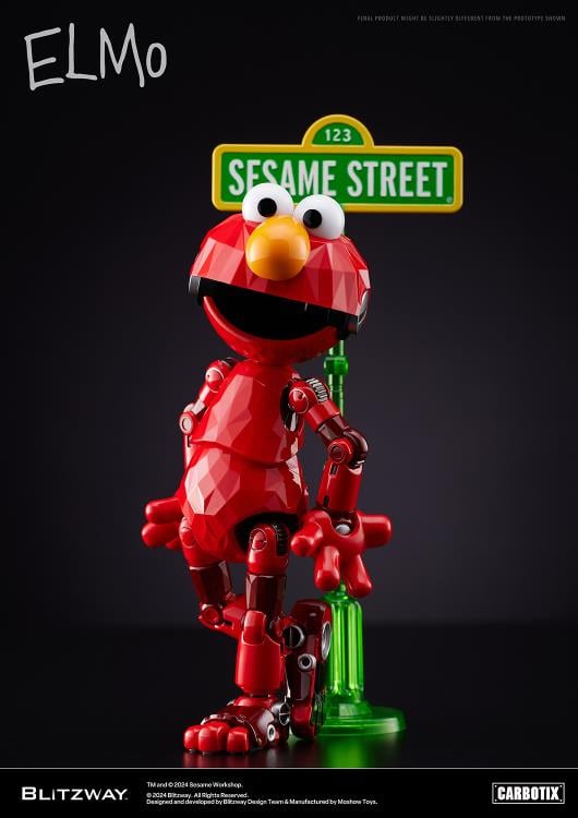 Blitzway Sesame Street Carbotix Elmo Action Figure, 6.7-Inch ABS and Die-Cast - View 7