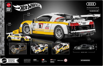 Hot Wheels Elite Series Mattel Brick Shop '15 Audi R8 LMS 1/16 Scale Building Set - View 9