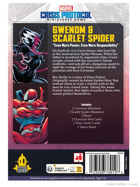 Atomic Mass Games Marvel: Crisis Protocol Gwenom & Scarlet Spider Miniatures Pack - View 3