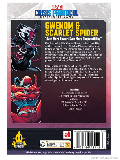 Atomic Mass Games Marvel: Crisis Protocol Gwenom & Scarlet Spider Miniatures Pack - View 3