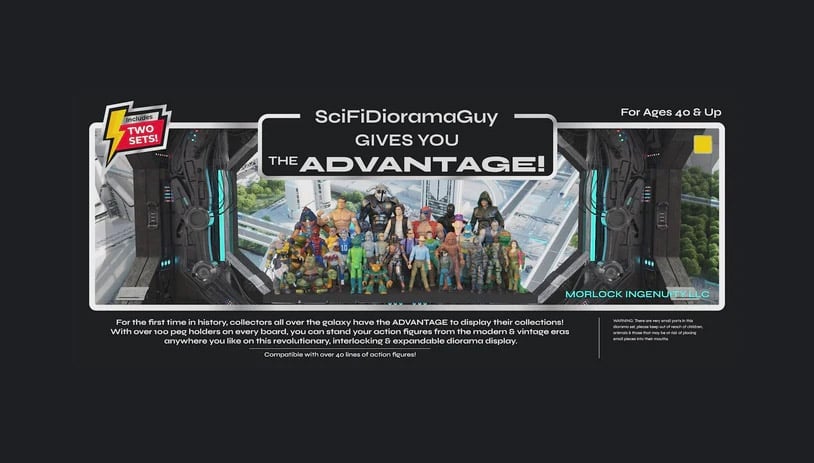 SciFiDioramaGuy The Advantage (Grey) 3.75-Inch Action Figure Diorama Base in Plastic - View 3