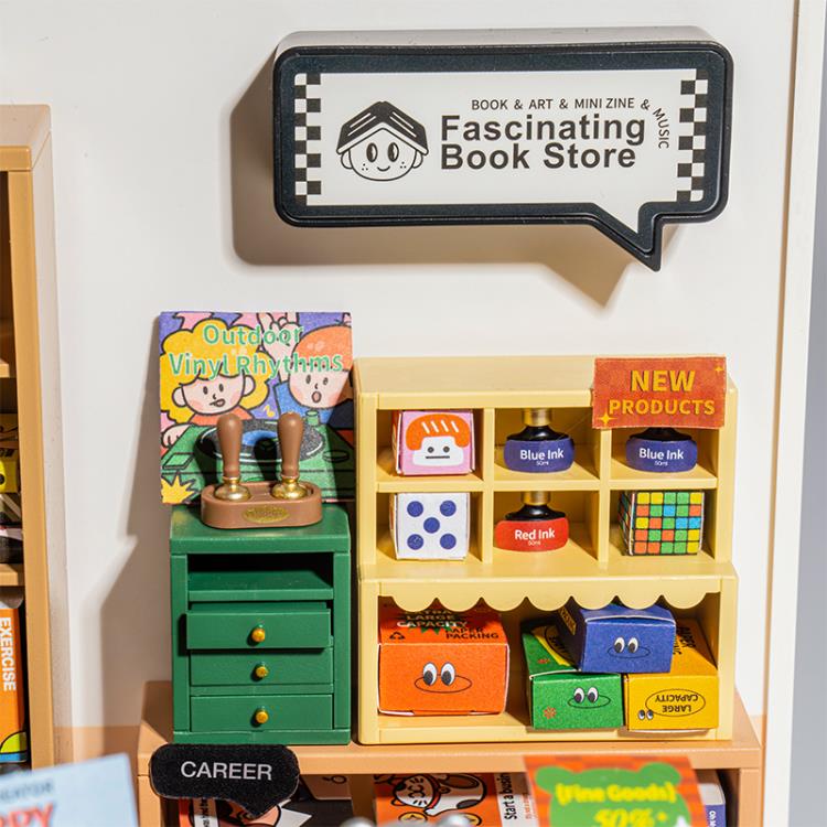 Rolife Super Creator DIY Super Store Fascinating Book Store Model Kit, 6-Inch - View 6