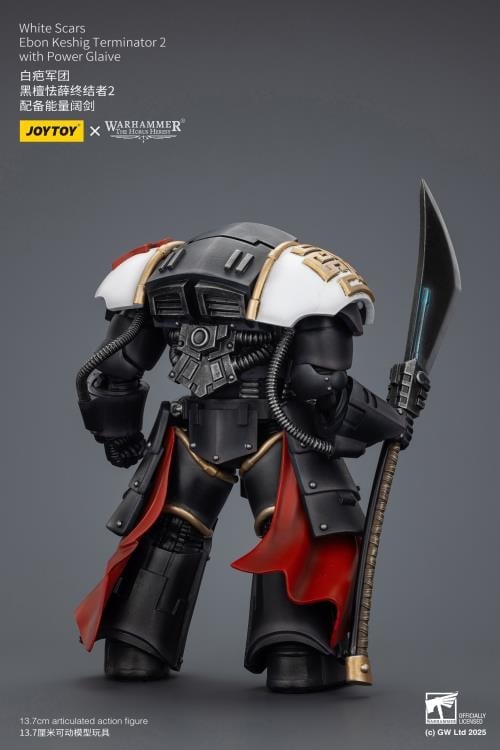 JoyToy Warhammer The Horus Heresy White Scars Ebon Keshig Terminator with Power Glaive 1/18 Scale Action Figure (Ver. 2) - View 7