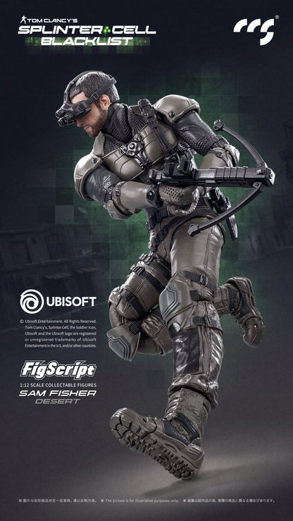 CCSTOYS Splinter Cell: Blacklist FigScript Sam Fisher Desert Ver. 1/12 Scale Action Figure - View 4