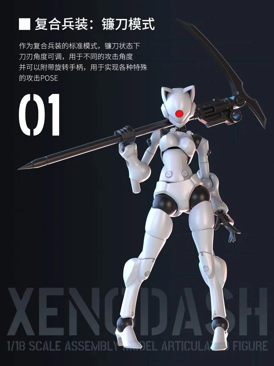 Sheik Mainland 3 Min Project Xenodash (White Ver.) 1/18 Scale Plastic Model Kit - View 4