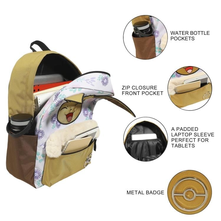 Bioworld Pokemon Eevee 17-Inch Backpack in Poly Fabric - View 7