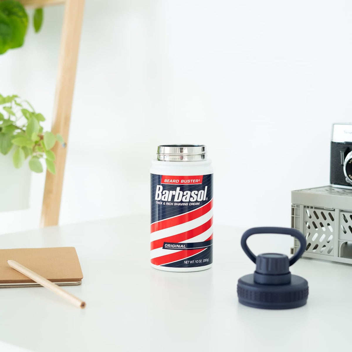 ERIK Jurassic Park Barbasol Steel Water Bottle, Shaving Cream Can Design - View 7