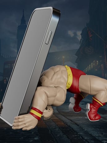 52Toys Street Fighter 6 Zangief Plastic Smartphone Holder