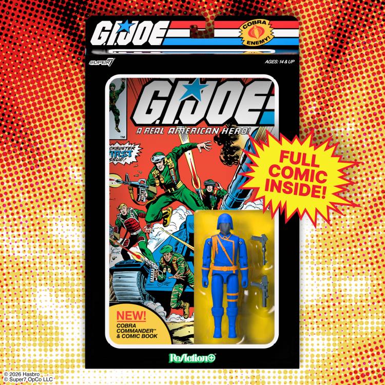 Super7 G.I. Joe ReAction+ Comic Collector Series Cobra Commander Action Figure and Comic Set - View 7
