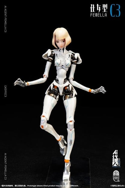 GUKE AI Agent Femella C3 Solid Color Edition 1/12 Scale 7-Inch Action Figure - View 3