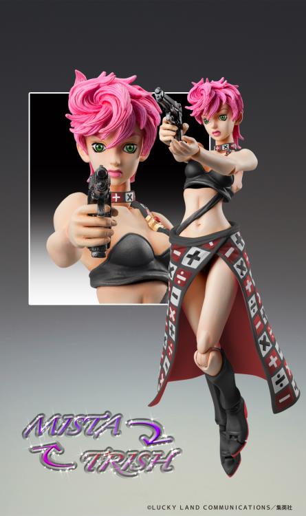 Medicos JoJo's Bizarre Adventure: Golden Wind Super Action Statue Trish Una (Black Ver.) 5.9-Inch Action Figure - View 10