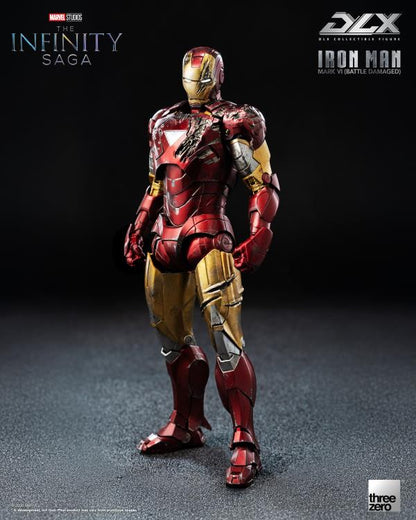 threezero Marvel Infinity Saga DLX Iron Man Mark 6 (Battle Damaged Ver.) 1/12 Scale 7-Inch Action Figure - View 5