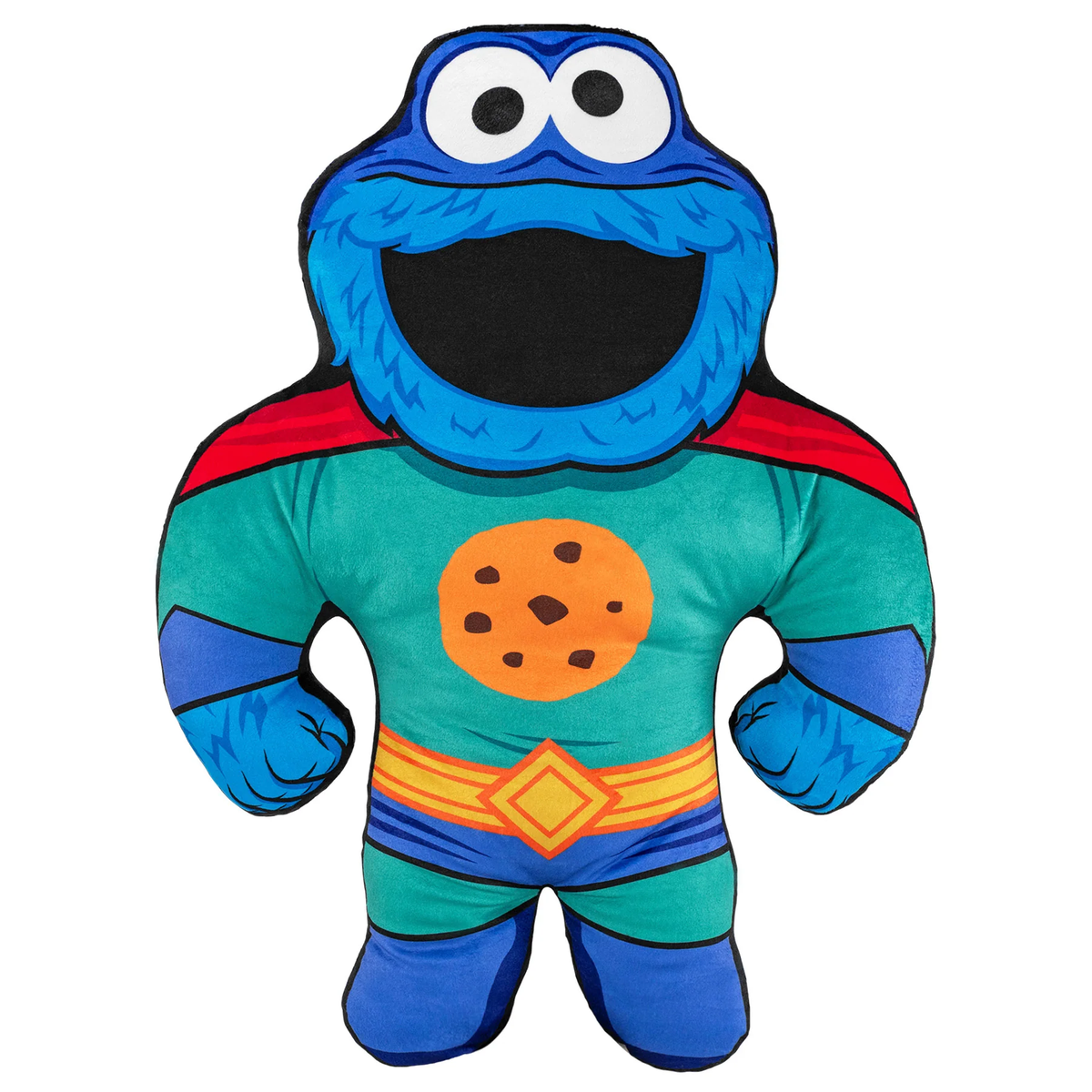 Uncanny Brands Sesame Street Bleacher Buddy Cookie Monster Superhero 22-Inch Plush - View 7