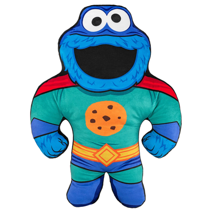 Uncanny Brands Sesame Street Bleacher Buddy Cookie Monster Superhero 22-Inch Plush - View 7