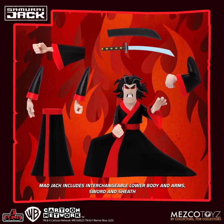Mezco Toyz Samurai Jack 5 Points Deluxe Mad Jack Action Figure - View 4