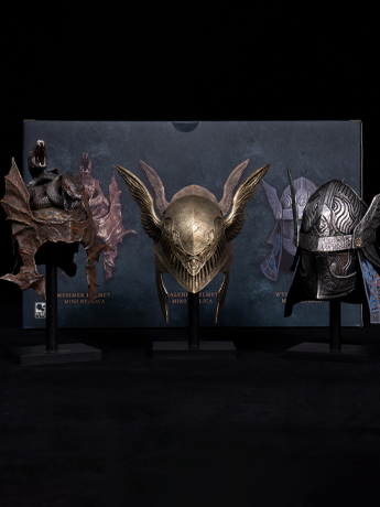 Pure Arts Elden Ring Trio Helmets 1/3 Scale Mini Replica Set (Malenia, Messmer, Wylder)