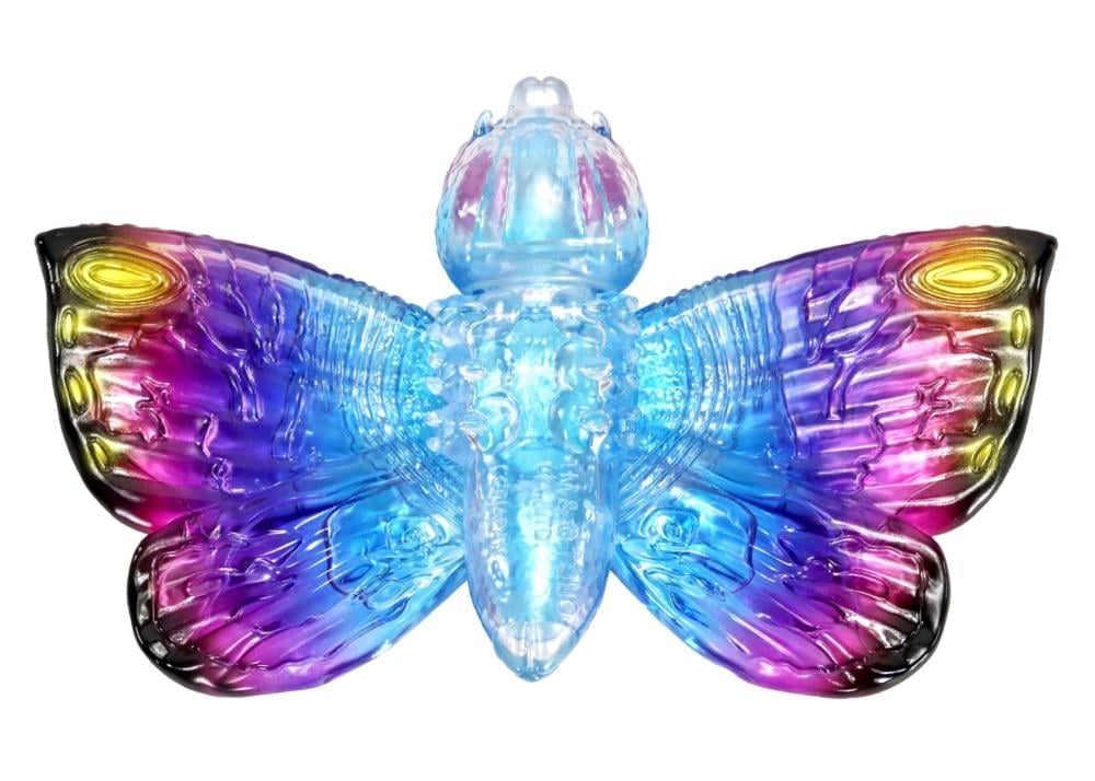 CCP Godzilla vs. Mothra (1992) Middle Size Series Mothra (Clear Blue Pink Ver.) Vinyl Figure - View 7