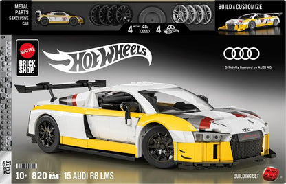 Hot Wheels Elite Series Mattel Brick Shop '15 Audi R8 LMS 1/16 Scale Building Set - View 8