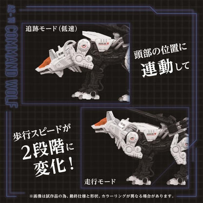Takara Tomy Zoids Advanced Zi AZ-11 Command Wolf 1/72 Scale Model Kit, 8-Inch - View 6
