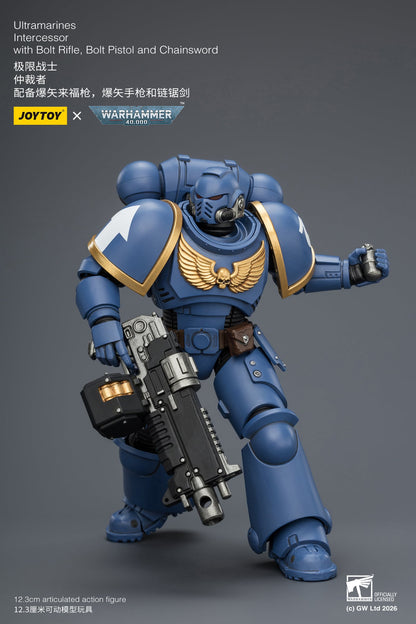 JoyToy Warhammer 40,000 Ultramarines Intercessor 1/18 Scale Plastic Action Figure 4.8-Inch - View 10