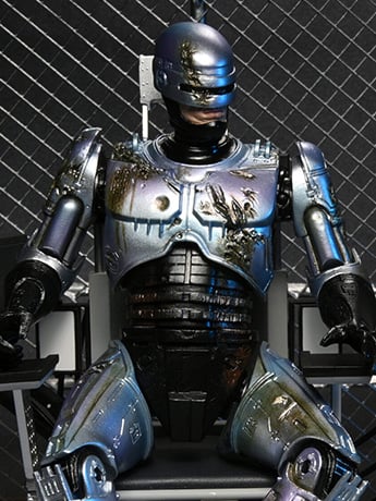 NECA RoboCop Ultimate 35th Anniversary Battle Damaged RoboCop with Chair Action Figure