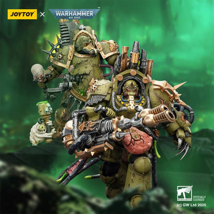 JoyToy Warhammer 40,000 Death Guard Lord of Virulence with Power Fist and Twin Plague Spewer 1/18 Scale Action Figure - View 14