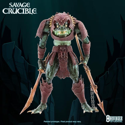 Harvinger Studios Savage Crucible League Striker Pirahnoid Action Figure with 30 Articulation Points - View 5