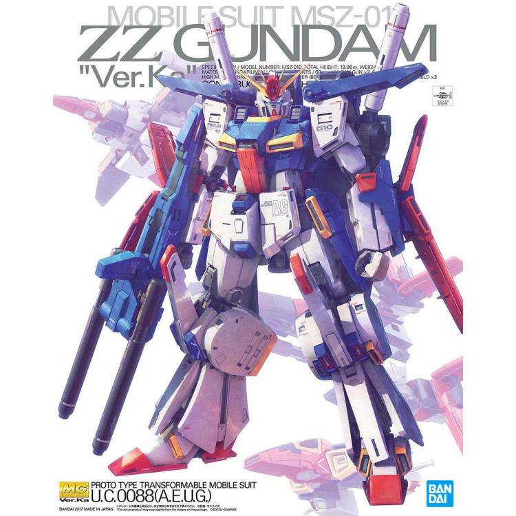 Bandai Mobile Suit Gundam ZZ MG ZZ Gundam (Ver.Ka) 1/100 Scale Model Kit - View 9