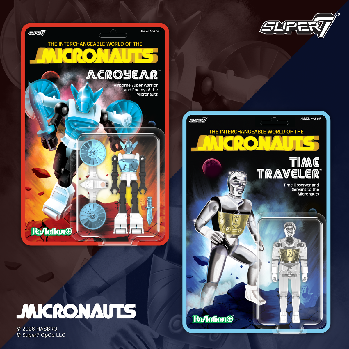 Super7 Micronauts ReAction+ Time Traveler (Translucent Clear) Action Figure - View 6