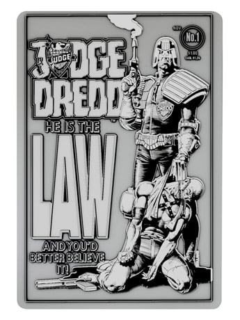 Fanattik 2000 AD Judge Dredd Comic Book Cover Limited Edition Metal Ingot
