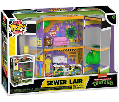 Funko Teenage Mutant Ninja Turtles Bitty Pop! Bitty Box Sewer Lair with Michelangelo and Leonardo - View 4
