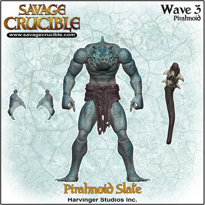 Harvinger Studios Savage Crucible Pirahnoid Slate Action Figure with 30 Articulation Points - View 4