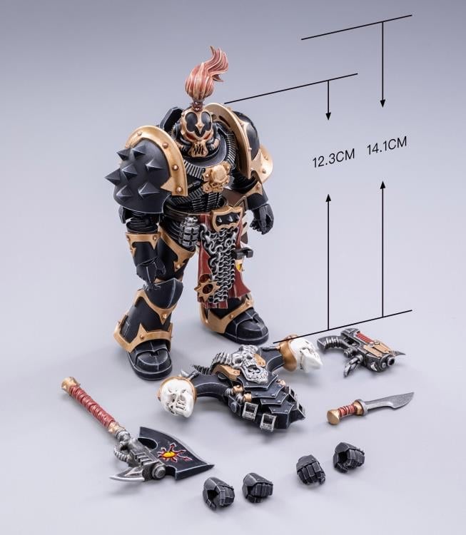JoyToy Warhammer 40K Black Legion Brother Narghast 1/18 Scale Plastic Figure 5.5-Inch - View 6